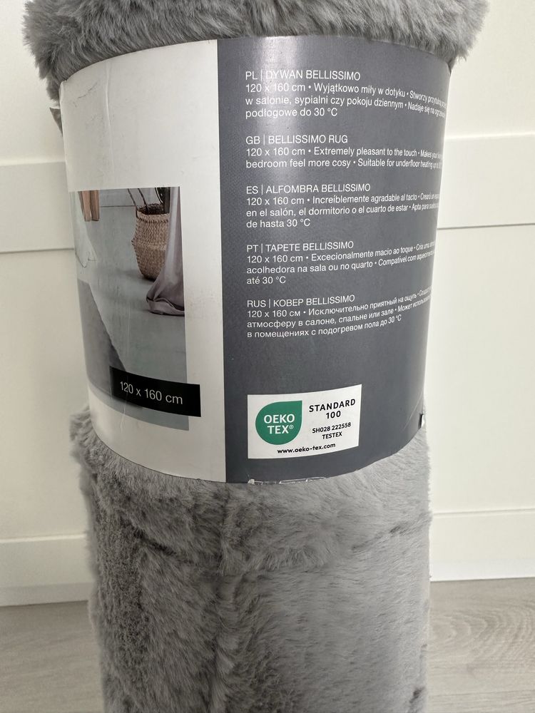 Dywan duży szary ikea jysk smukee leroy merlin