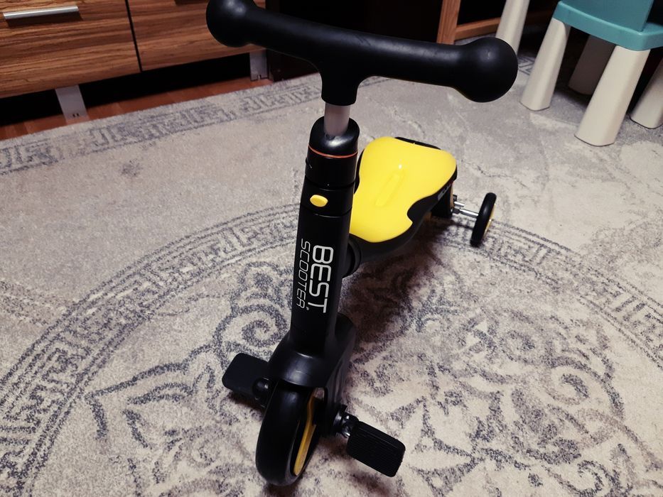 Продам самокат дитячий Best Scooter 3в1 чорно-жовтий