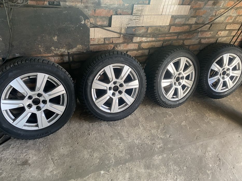 225/55 r17  5x112 Титани з зимовою резиною waterfall audi