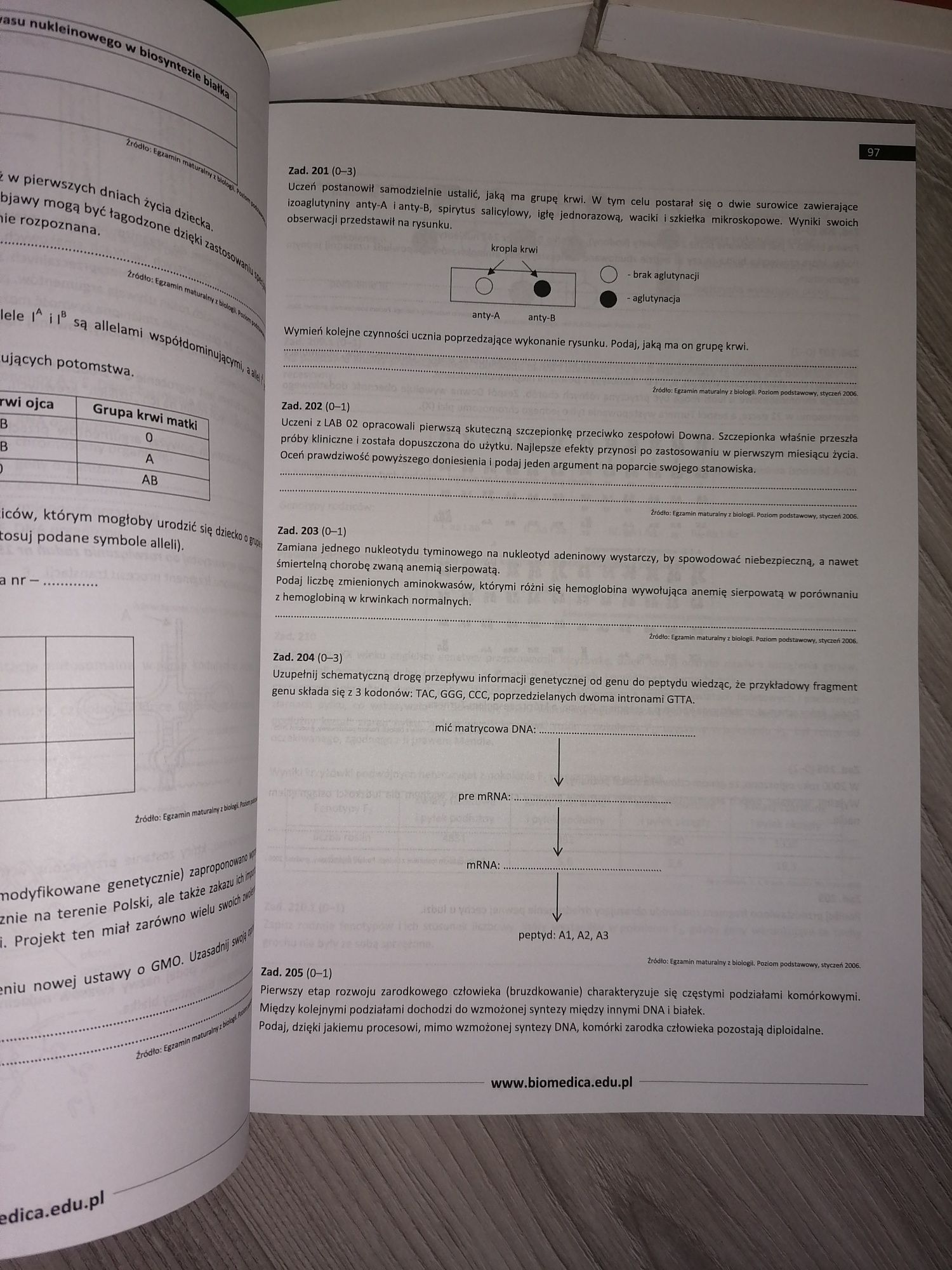 Matura z biologii i chemii