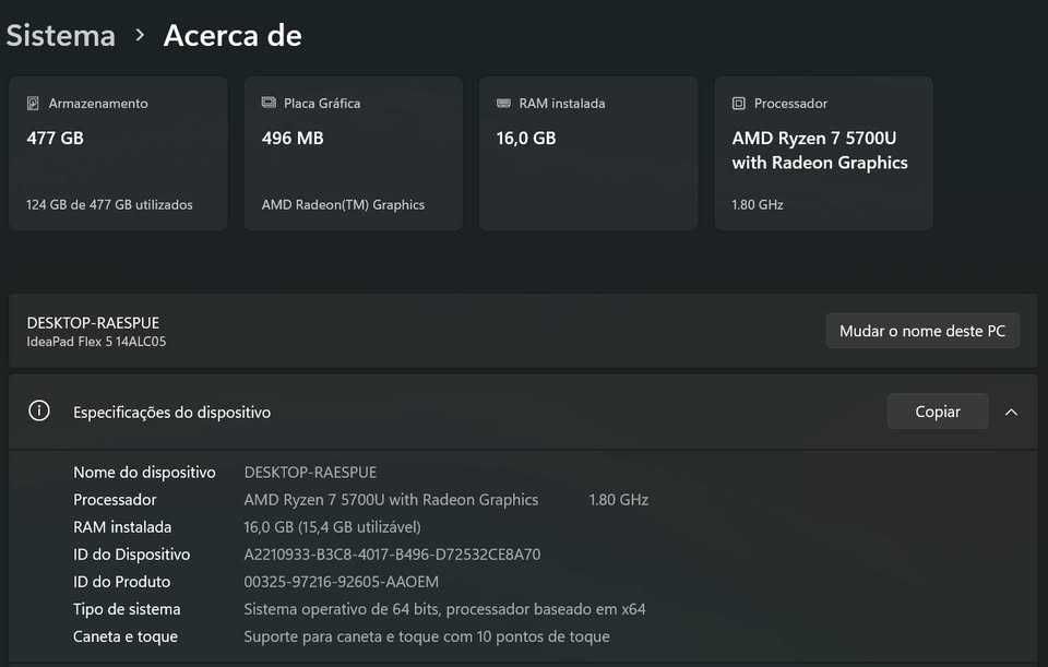 PC / Tablet - Lenovo IdeaPad Flex 5 14ALC05