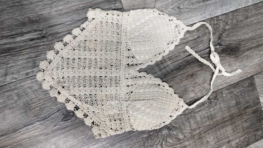 Кроп топ в'язаний майка пляжна