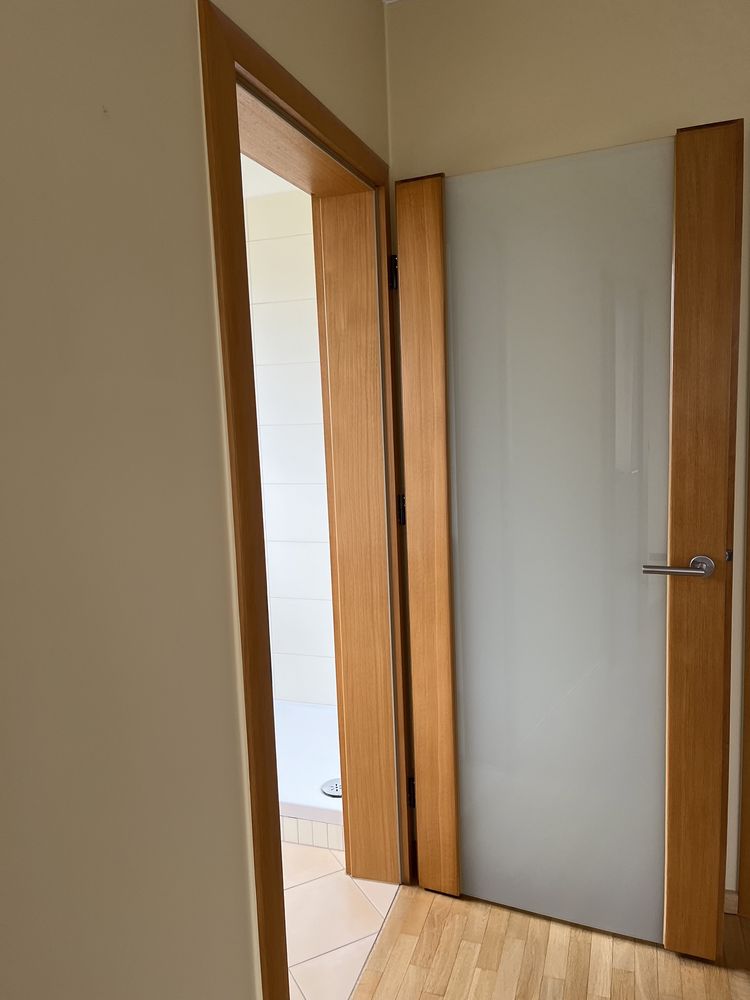 Drzwi drewniane szklo 2 sztuki