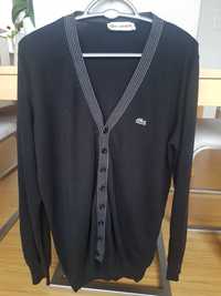 Lacoste sweter kardigan czarny