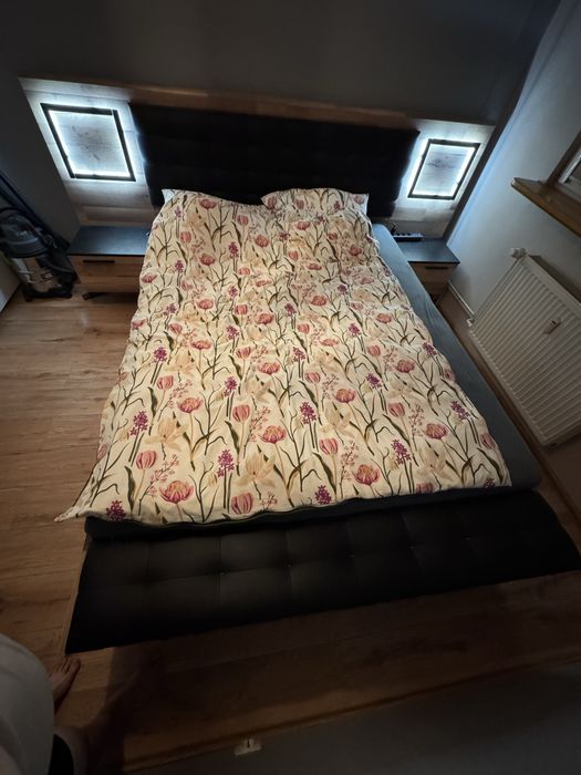 Lóżko ze stelażem i komoda SIRIUS CROWN Agata