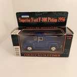 Miniatura Superior Ford F-100 Pickup 1956 Diecast Escala 1/36 Côr Azul