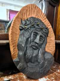 Stara Piękna Rzeźba Drewno P.Jezus.