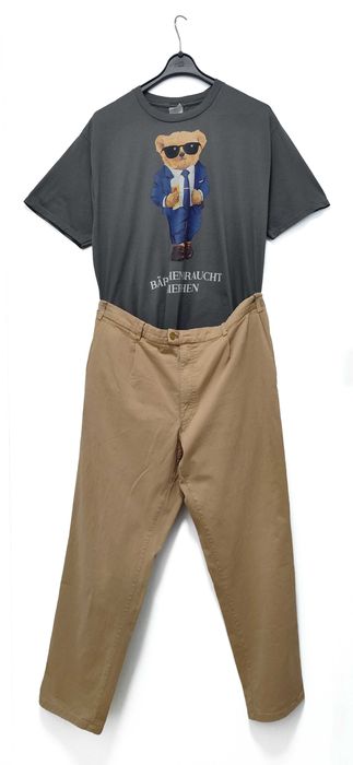 Męski Zestaw Koszulka T-Shirt Materiałowe Spodnie |R. L