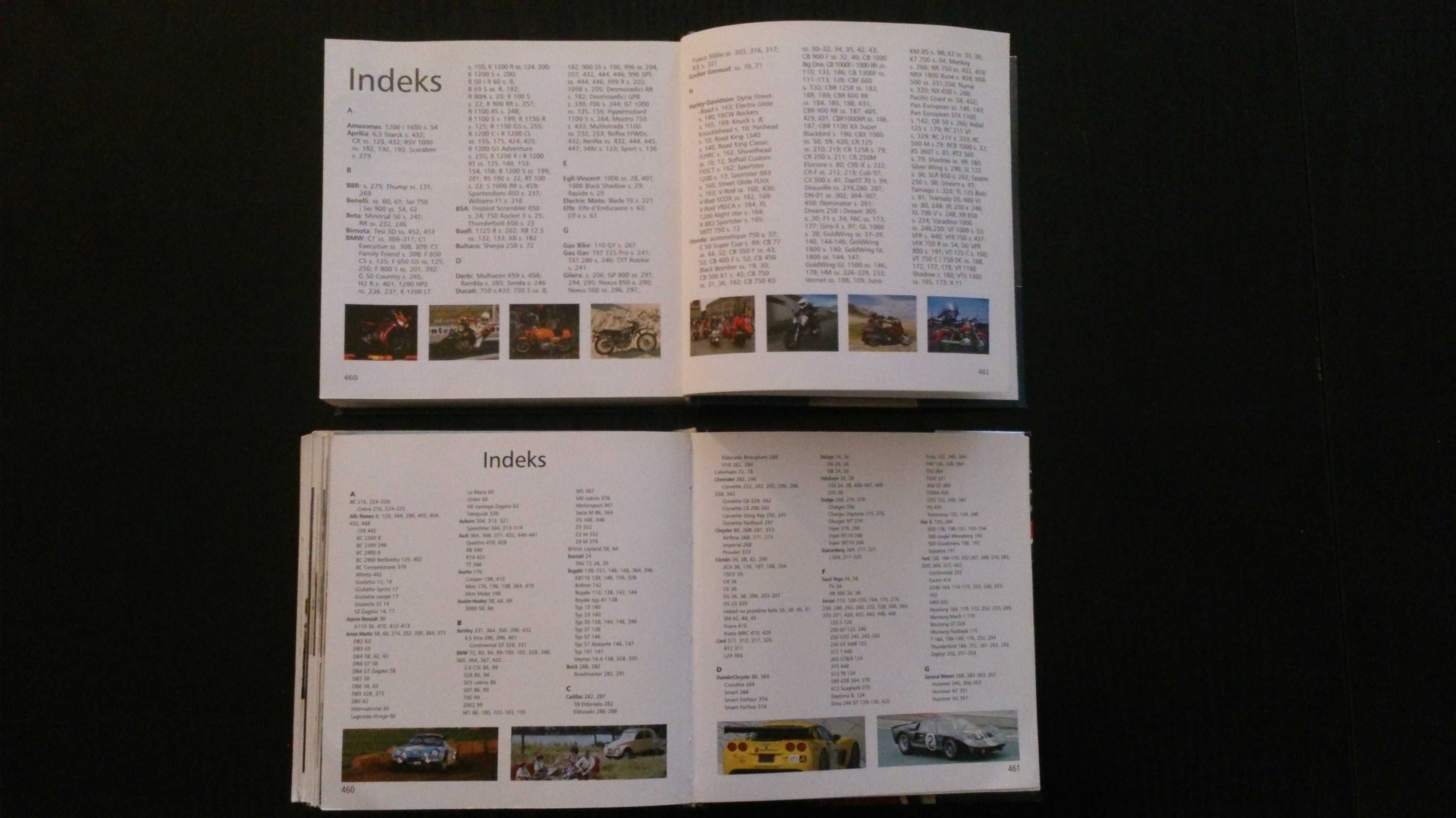 Zestaw książek "Samochody marzeń - Motocykle marzeń 1001 fotografii"
