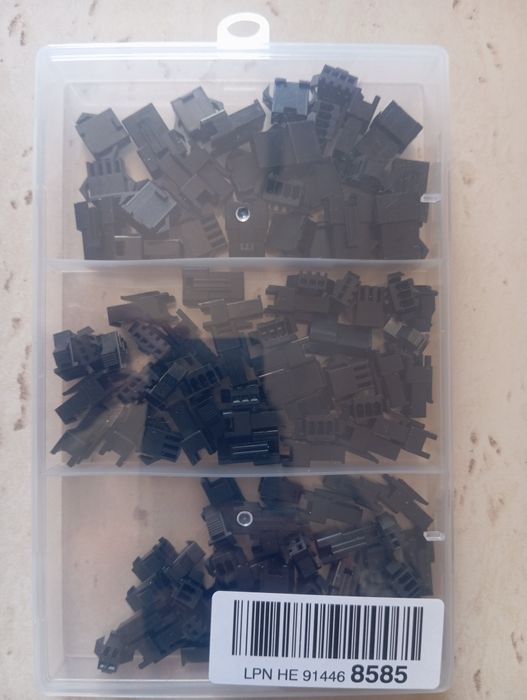 Caixa de conectores de tamanhos diferentes