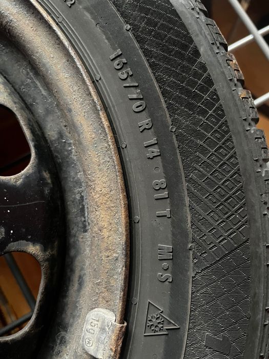 opony zimowe paxaro 165/70 14, zestaw 4 kół stalowych z oponami