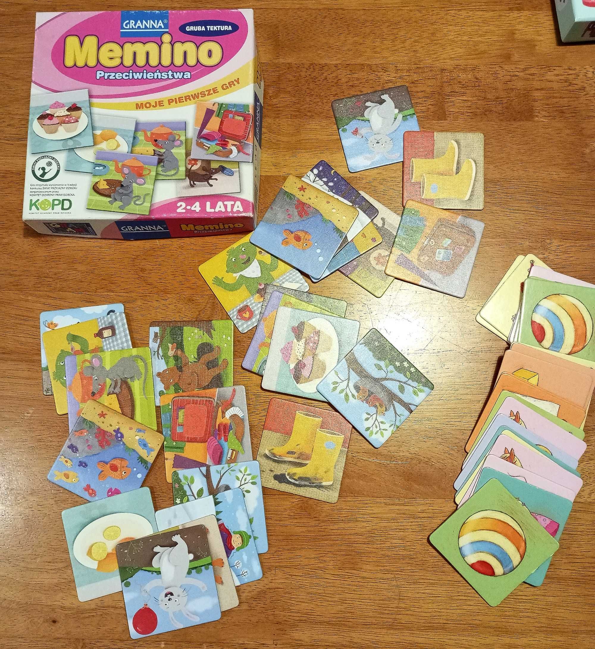 2 Gry dla dzieci memory Memino Granna