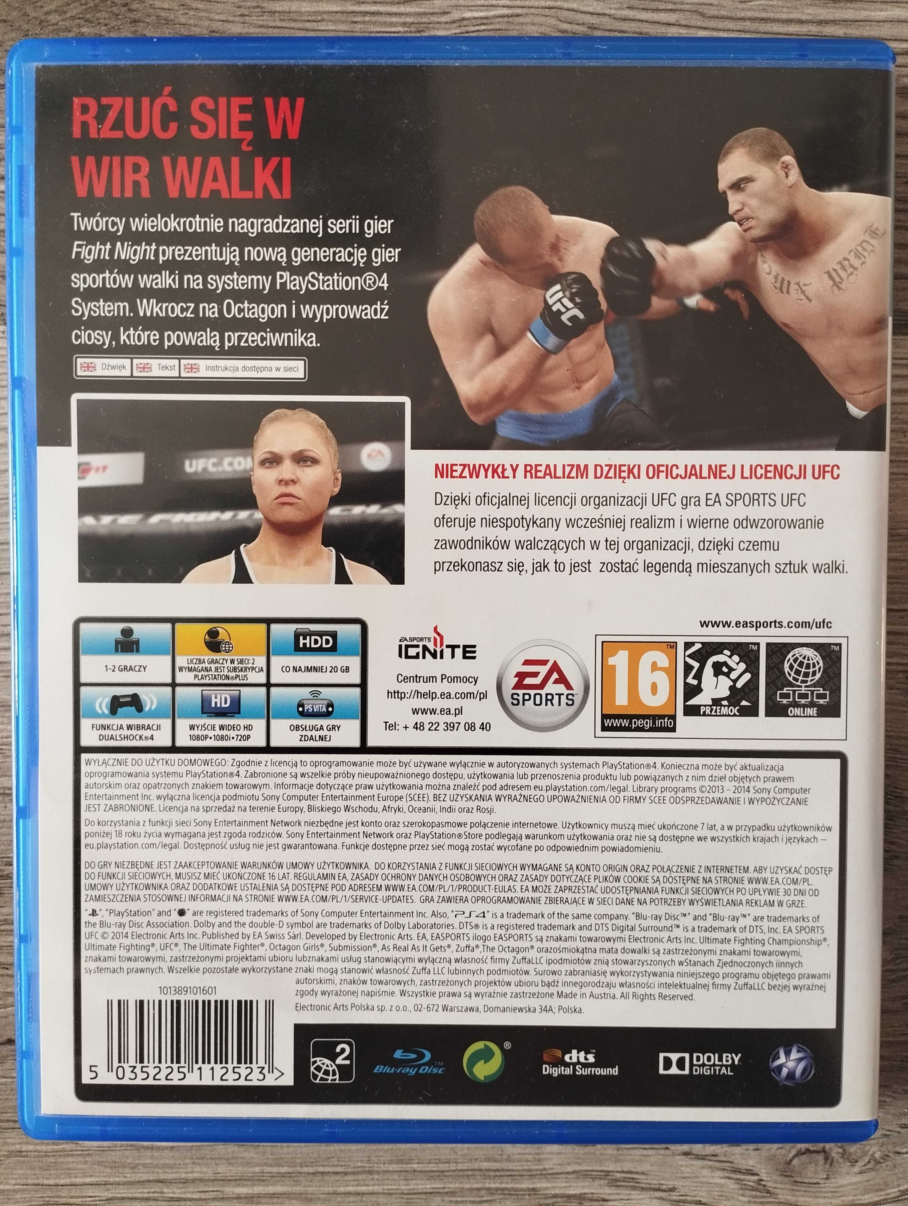 Gra UFC Polska Wersja PS4/PS5 Playstation