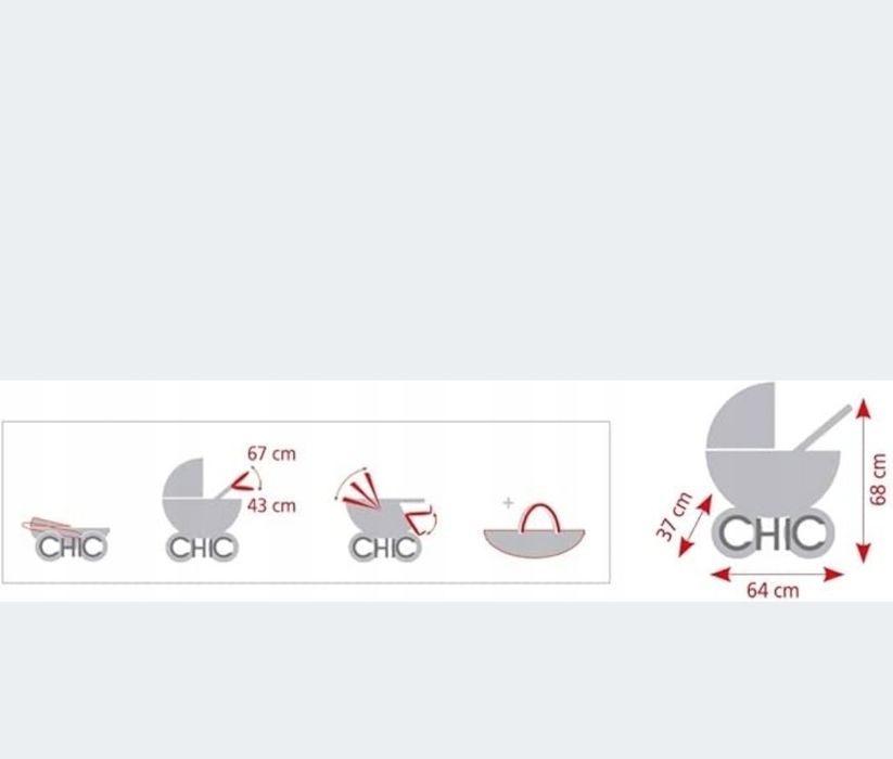 Wózek dla lalek Bayer Chic Kombi Stars 56071