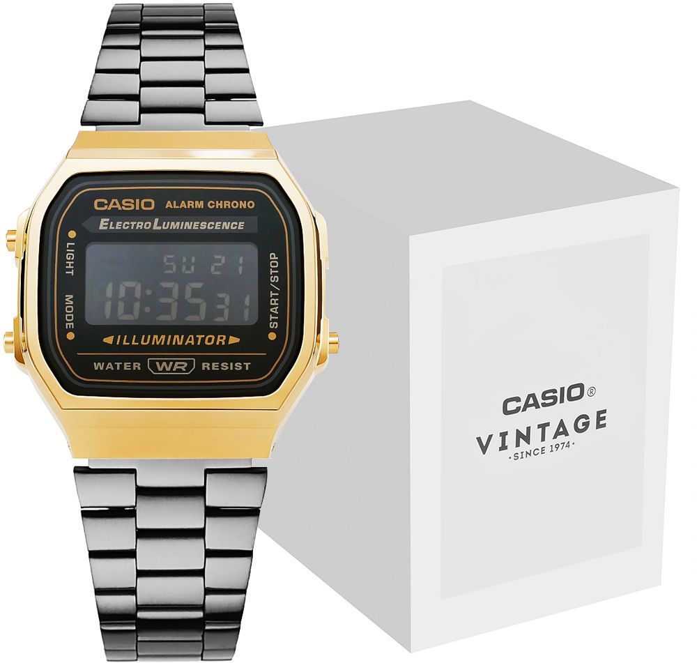zegarek męski casio a168wegb-1bef + box