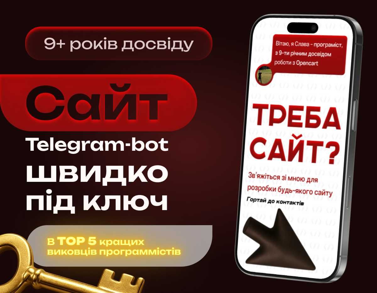‼️ Сайт, інтернет-магазин під ключ Opencart, WordPress, фоп ‼️