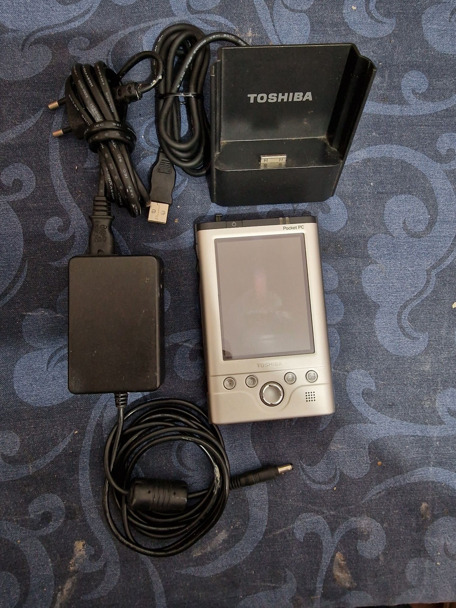 Toshiba pocket pc e740 com base cradle dock vintage