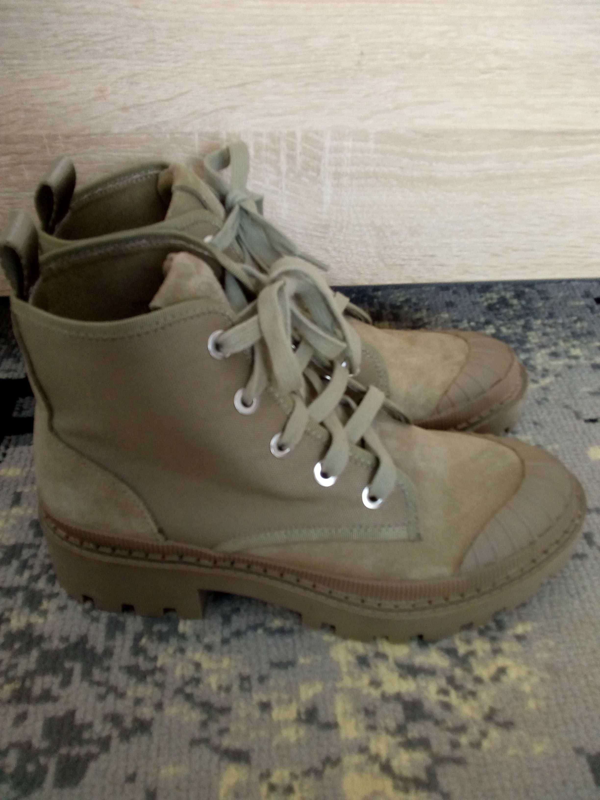 Buty ZARA na pół skórzane r.37 Stan jak nowe