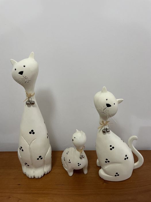 Familia Gatos ceramica decoraticos e suportes livros gatos