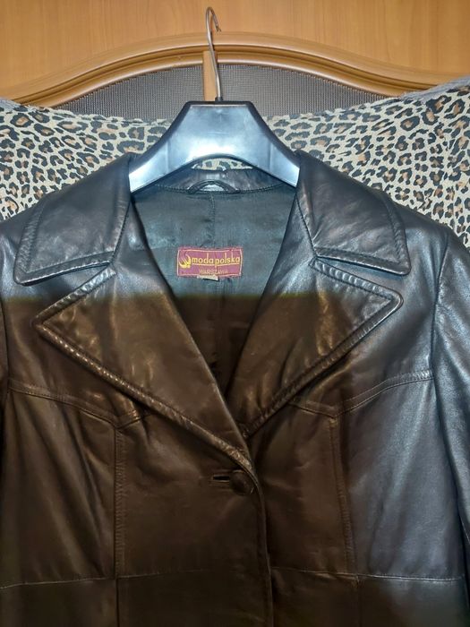 Płaszcz skórzany prl