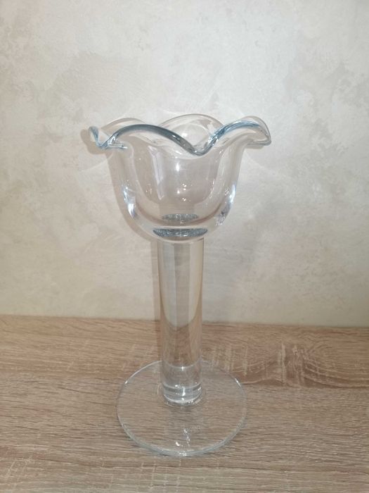 Szklana ozdoba – świeczka / dekor KROSNO, nowe, produkt polski