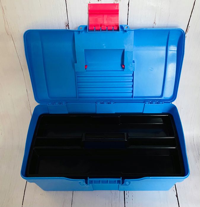 Skrzynka na szczotki dla KONIA KONI premium mała - niebiesko-różowa