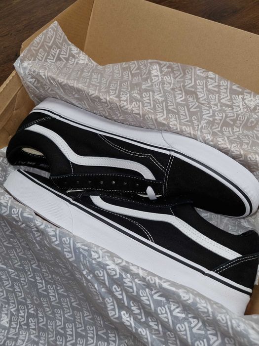 Buty Sneakersy Trampki Vans Old School White Czarne Białe Klasyczne