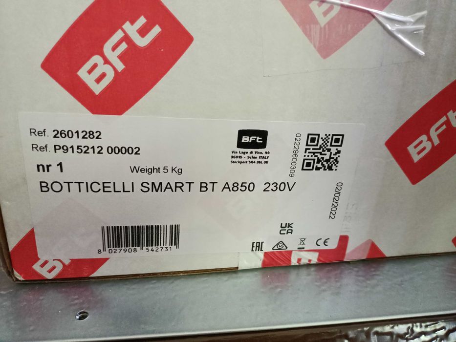 napęd do bramy garażowej BFT Botticelli 850 z szyną