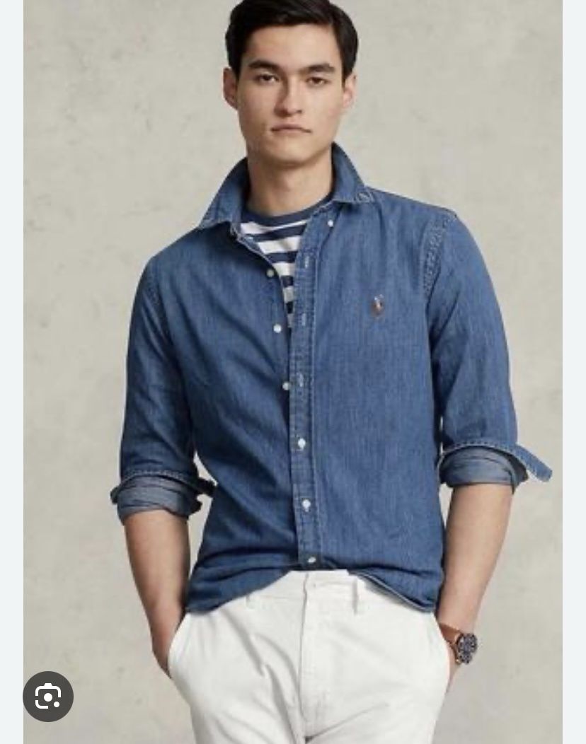 Polo Ralph Lauren чоловiча джинсова сорочка, рубашка