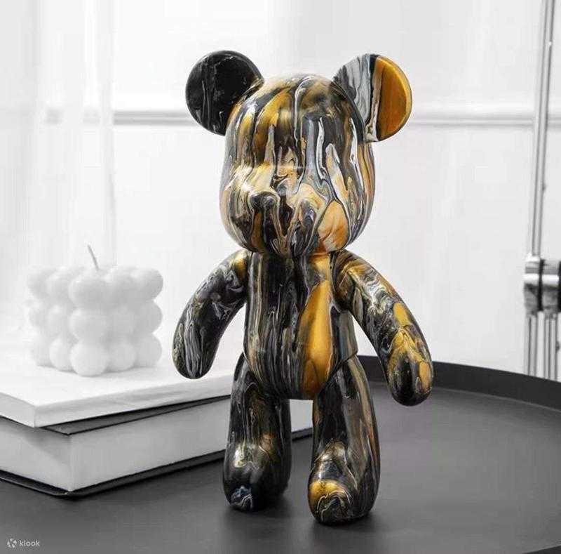 АКЦІЯ ! Флюїдне ведмежа fluid bear bearbrick, 23 см, з фарбами