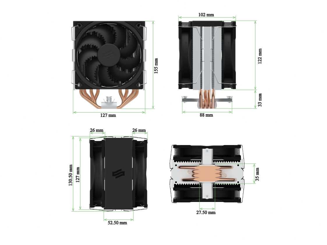 SilentiumPC/Endorfy Fera 5 Dual Fan