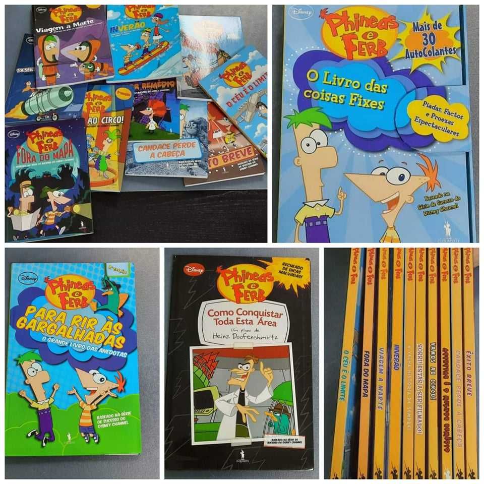 Livros coleção "Phineas e Ferb"