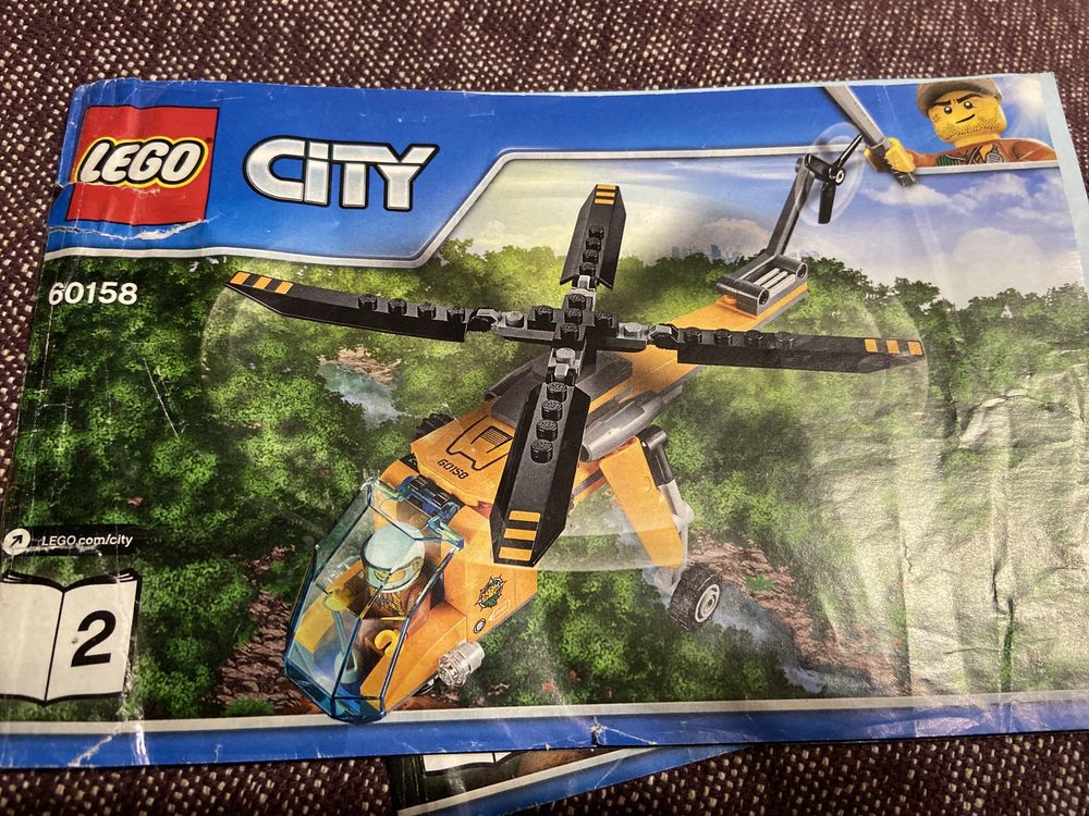 Lego City Джунгли Грузовой вертолёт исследователей джунглей 60158