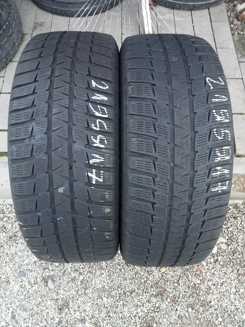 2x Opony Używane 215/55R17 Całoroczne Falken