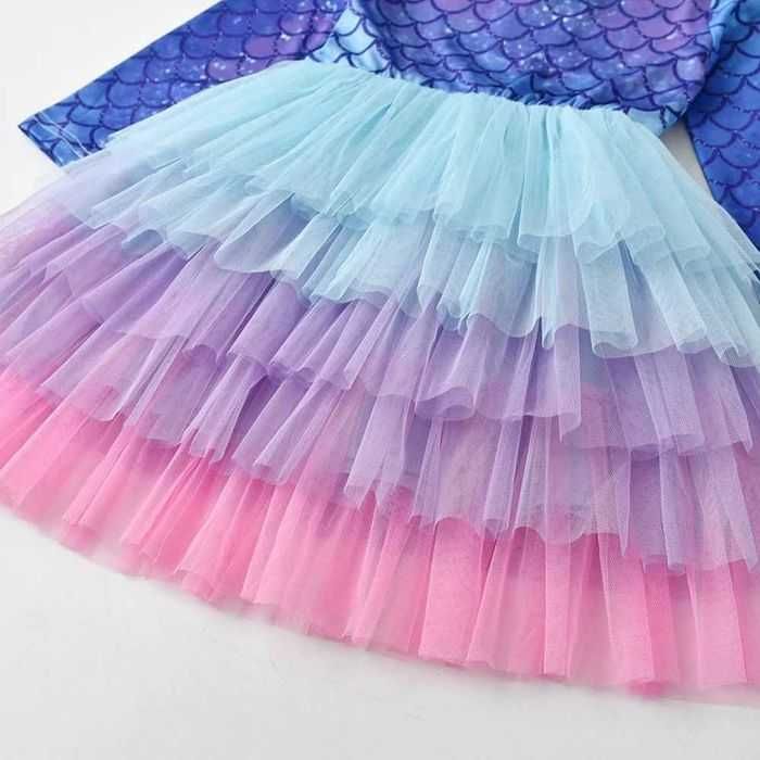 128 Sukienka tiulowa SYRENKA SYRENKOTKA Koci Domek Gabi kostium strój