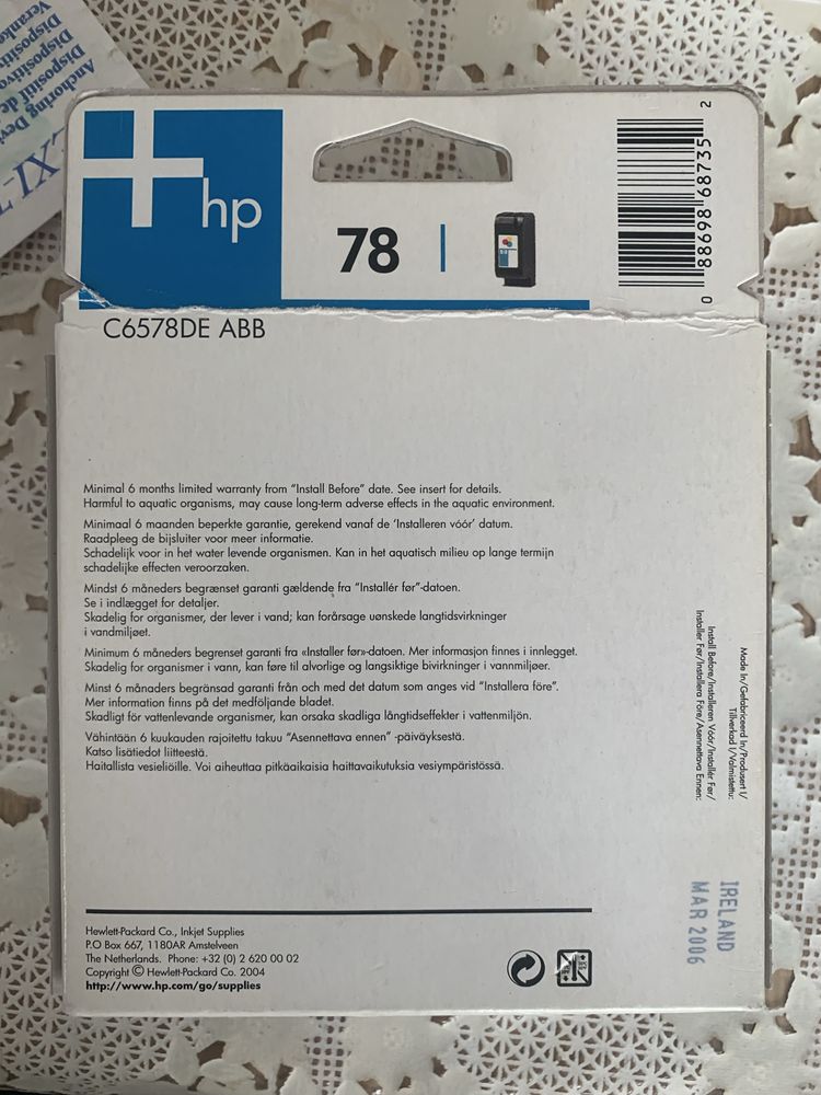 Картридж для лазерних принтерів/мфу hp no.78 dj970 color, 19ml