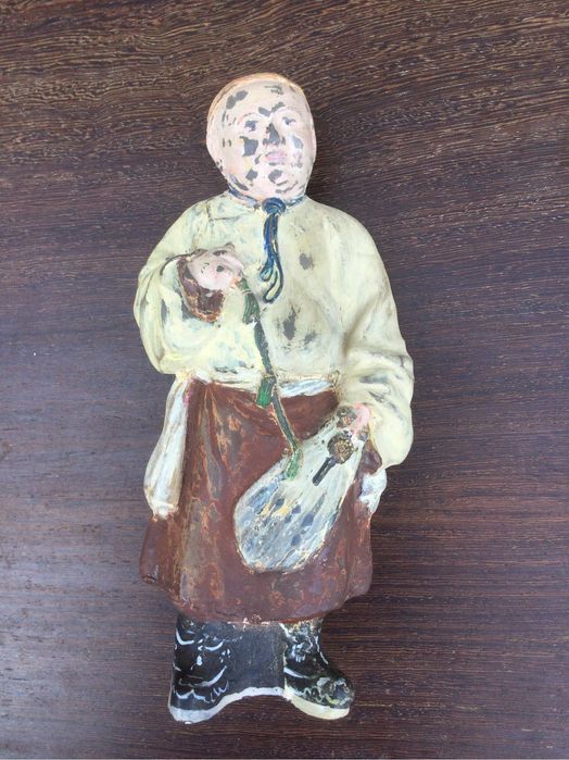 Escultura Ceramica Chinesa Séc XVIII 16 cm Altura