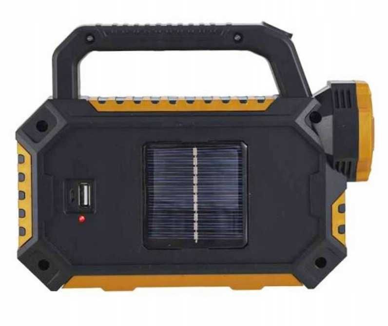 Latarka akumulatorowa solarna turystyczna 73 LED USB szperacz halogen