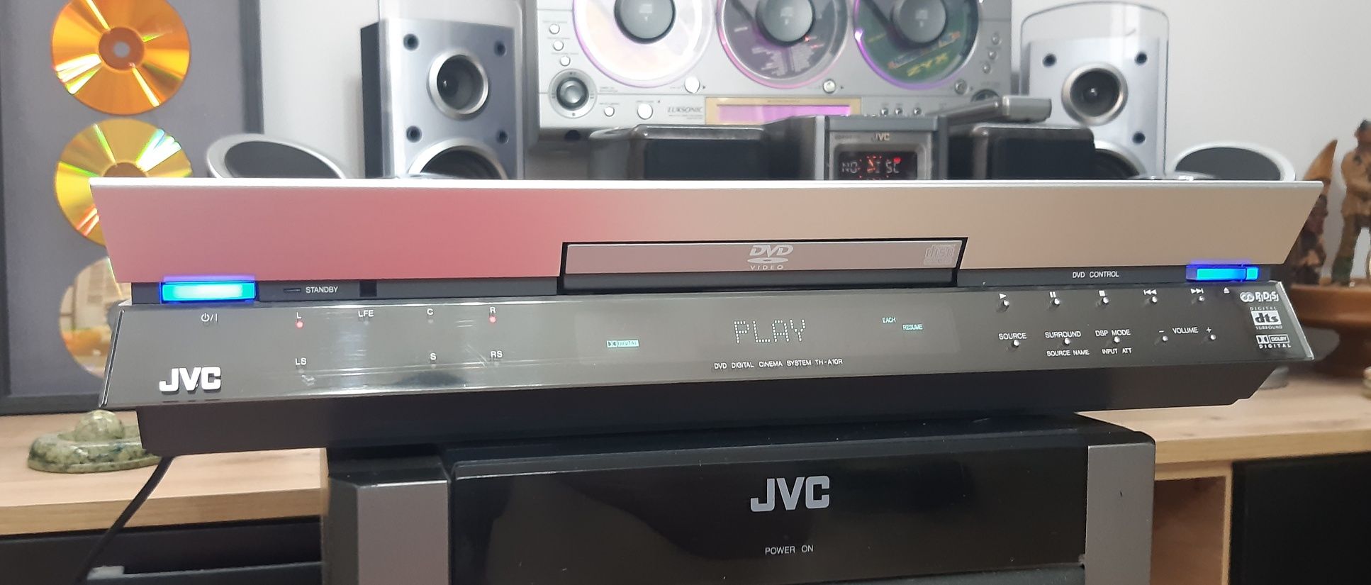 CD/DVD Receiver & sabwoofer JVC / wzmacniacz, odtwarzacz