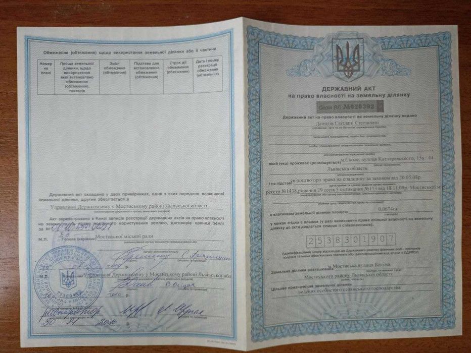 Продаж Землі м. Мостиська