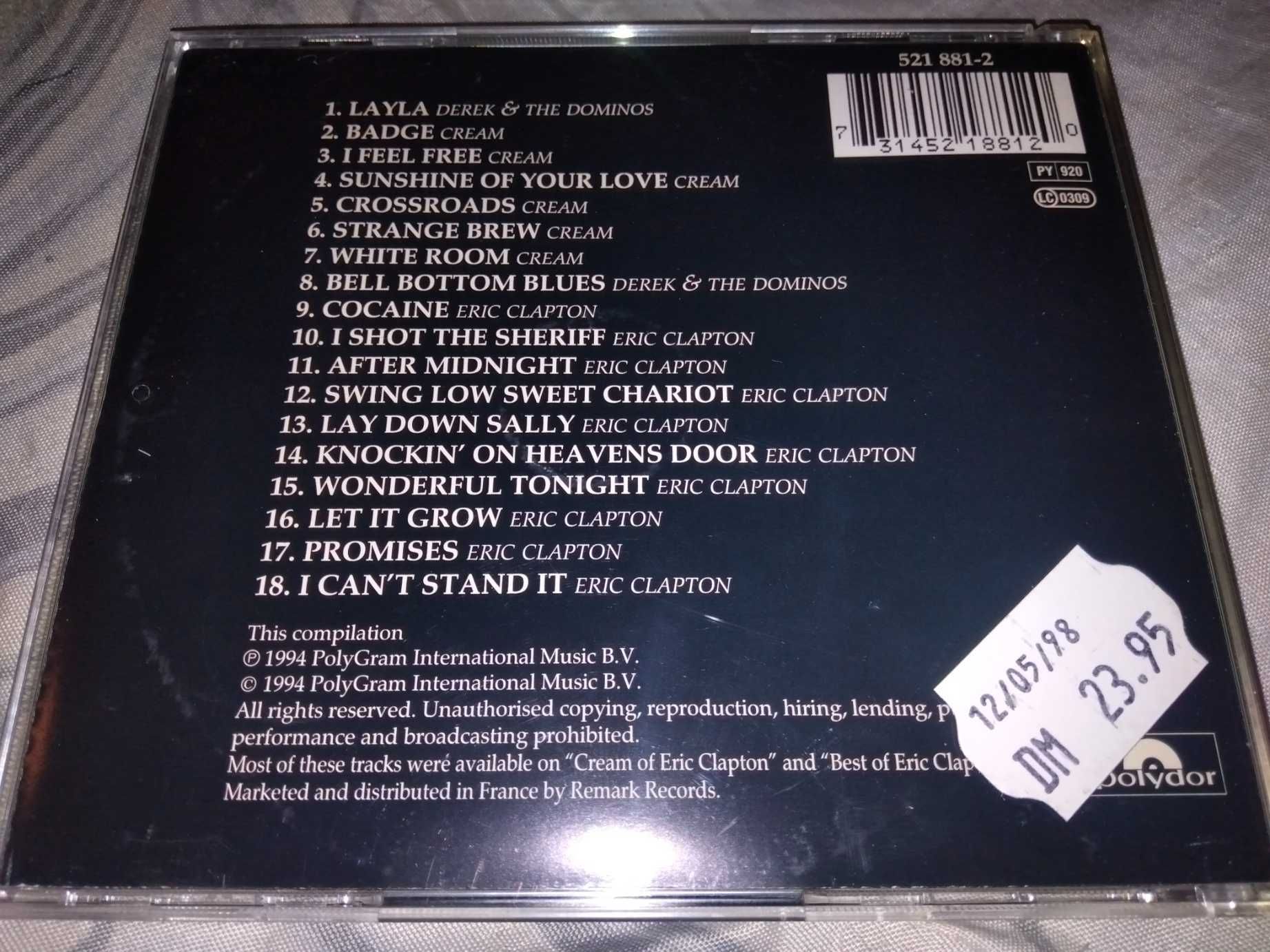 Eric Clapton The Cream of Clapton - 1994
