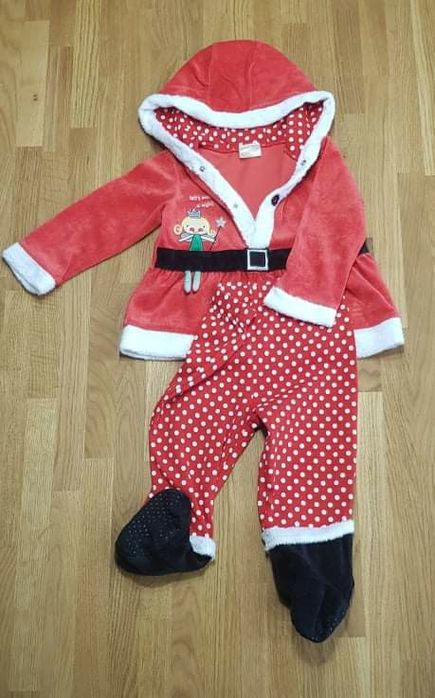 Strój mikołaja dla dziewczynki 12-18msc