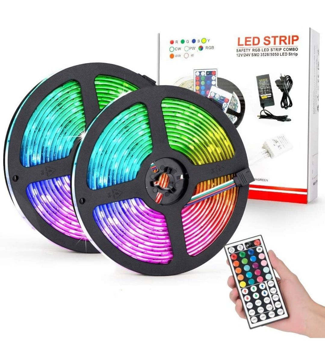 Kit Fita led RGB 5050 15 metros com comando SELADO