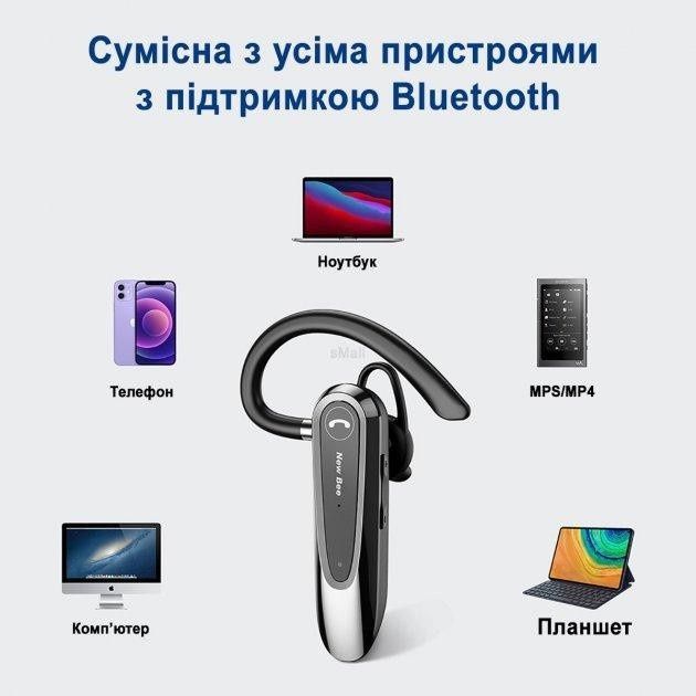 Блютуз Гарнітура  New Bee LC-B45 Black Bluetooth гарнітура