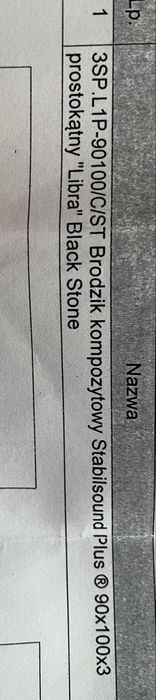 Brodzik kompozytowy Stabilsound Plus libra black 90x100x3