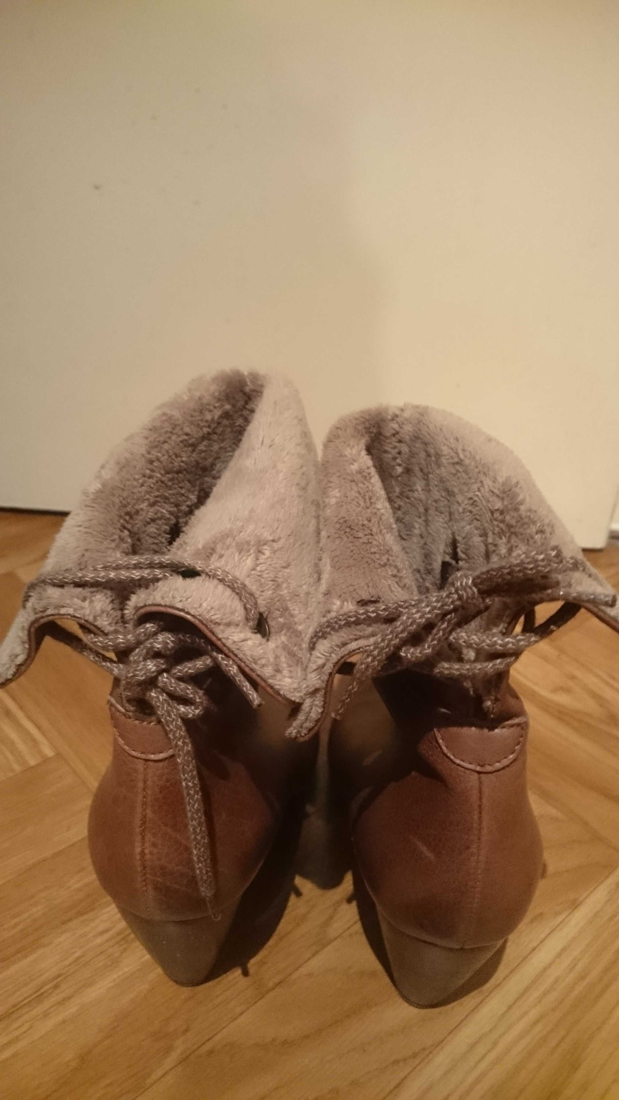 Buty/botki kozaki skórzane Ryłko rozmiar 38