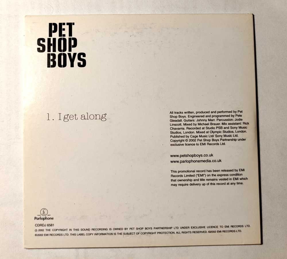 Pet Shop Boys – I Get Along CD singiel Nowy