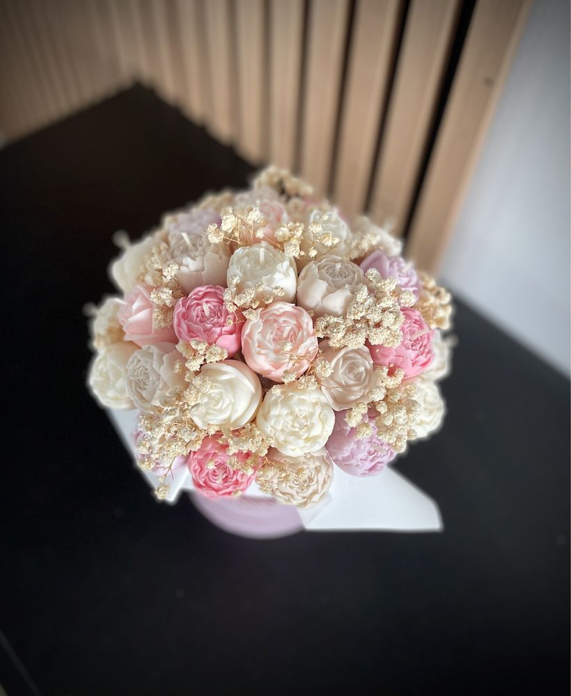 Flower box z swiec sojowych