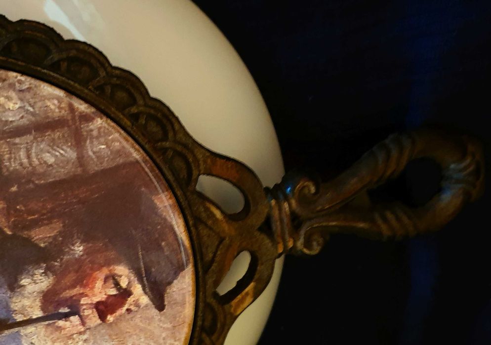 Talerz Saksonia i podstawka pod żelazko lub garnek, antyk limited, PRL