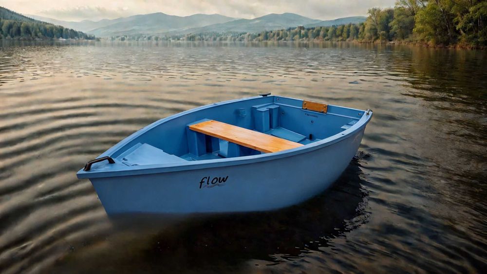 Łódź łódka wędkarska wiosłowa motorowa Szuwarek Flow Roto-Tech 3m